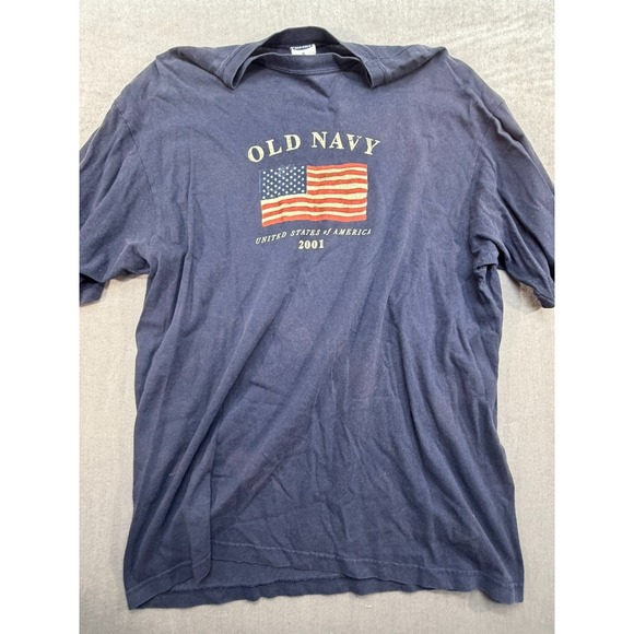 Old Navy Other - Old Navy 2001 American Flag T-Shirt - Vintage Y2K - Mens XL Navy Blue Tee